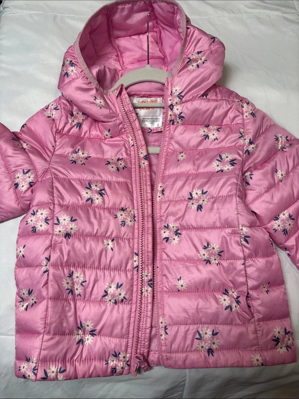 jumping beans Pink Floral Puffer Jacket